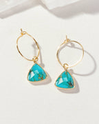 Turquoise Hoops