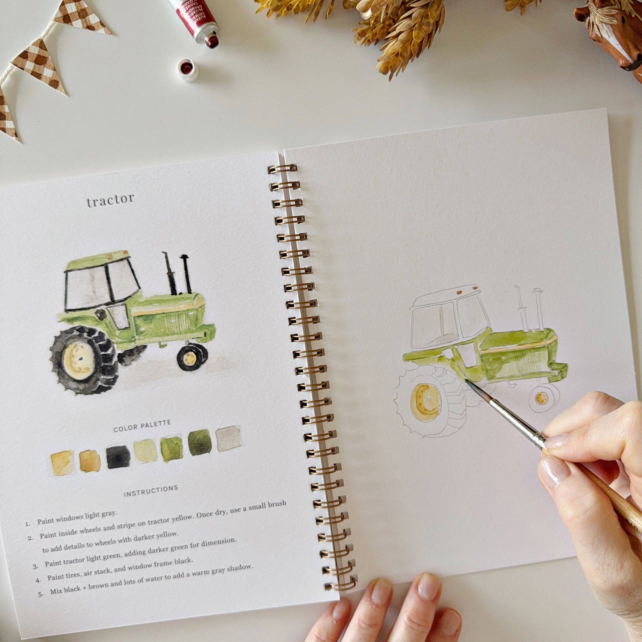 Farm Watercolor Book