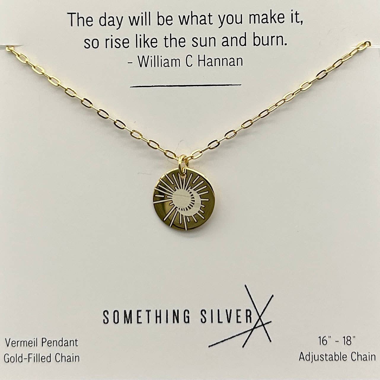 Etched Sun & Moon Necklace
