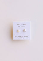 Gold Mother Of Pearl Studs