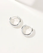 Huggie Hoop Earring- Silver