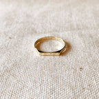 Flat Top Gold Ring
