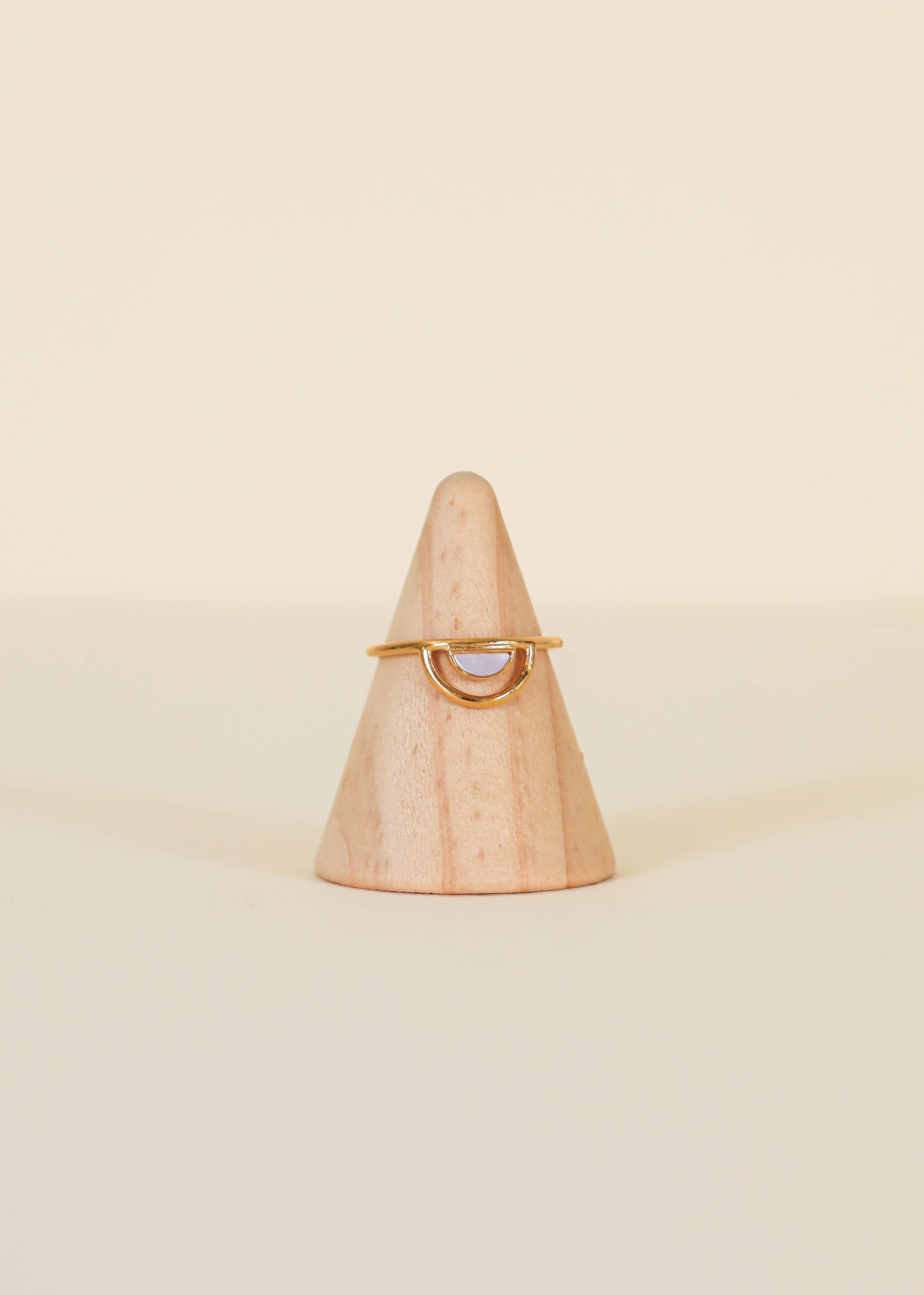 Mother of Pearl Gold Arch Ring