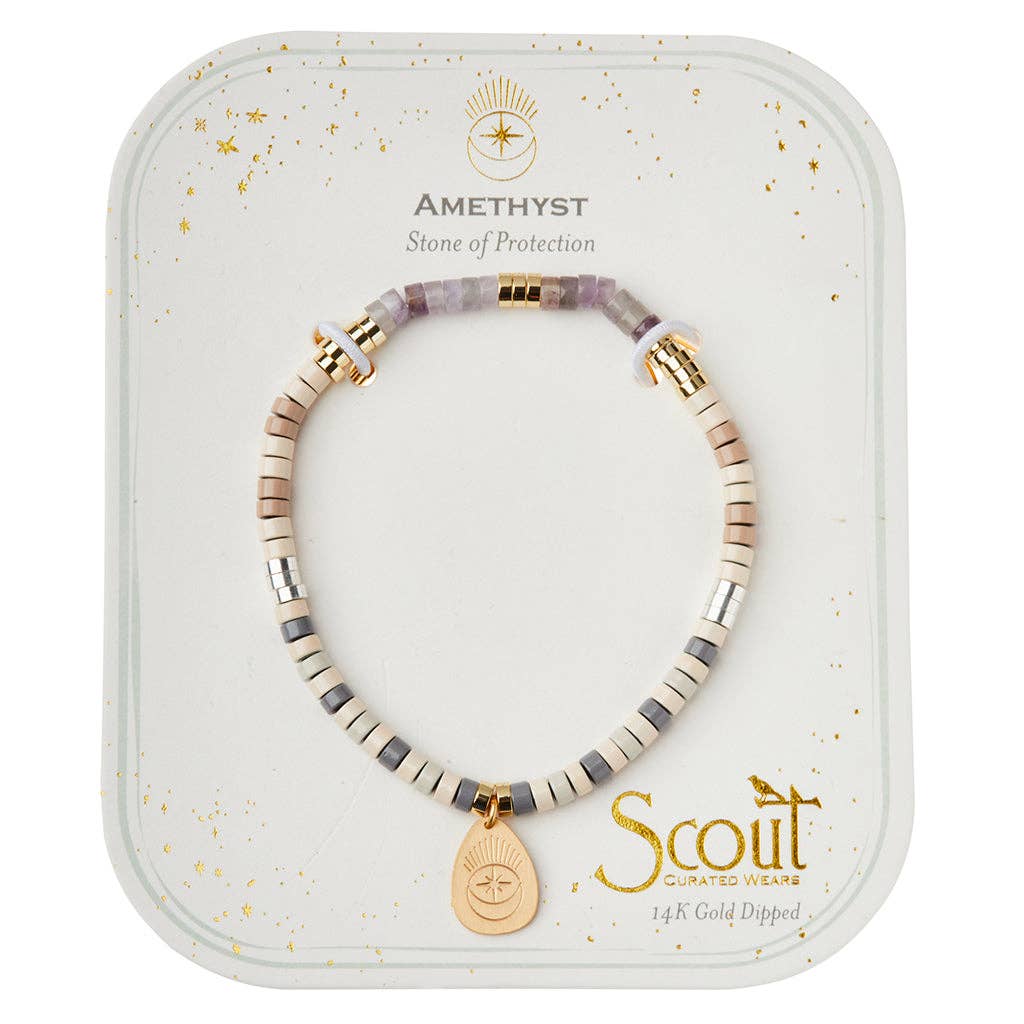Amethyst Intention Charm Bracelet
