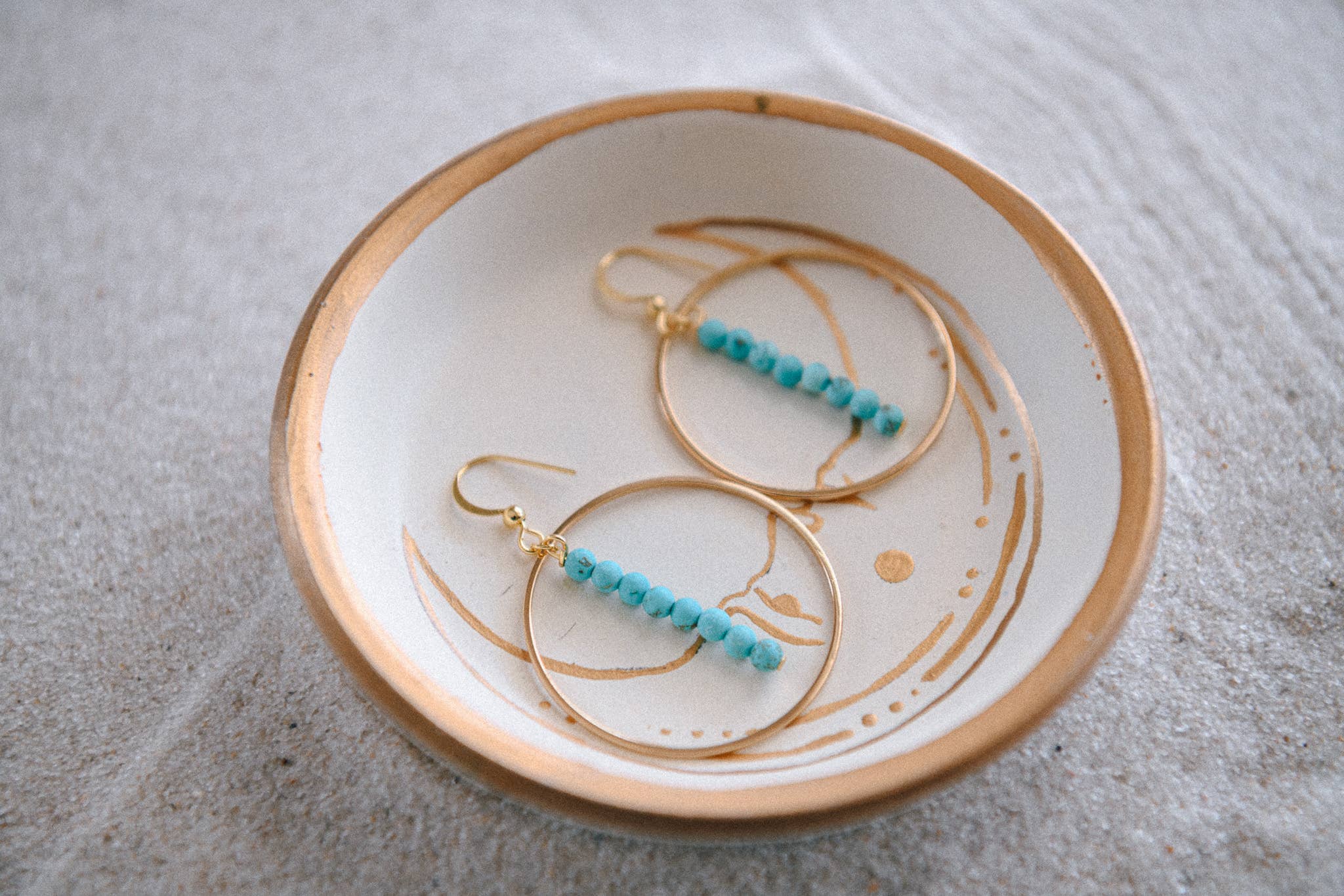 Gemstone Hoop Earring