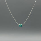 Tiny Square Stone Necklace