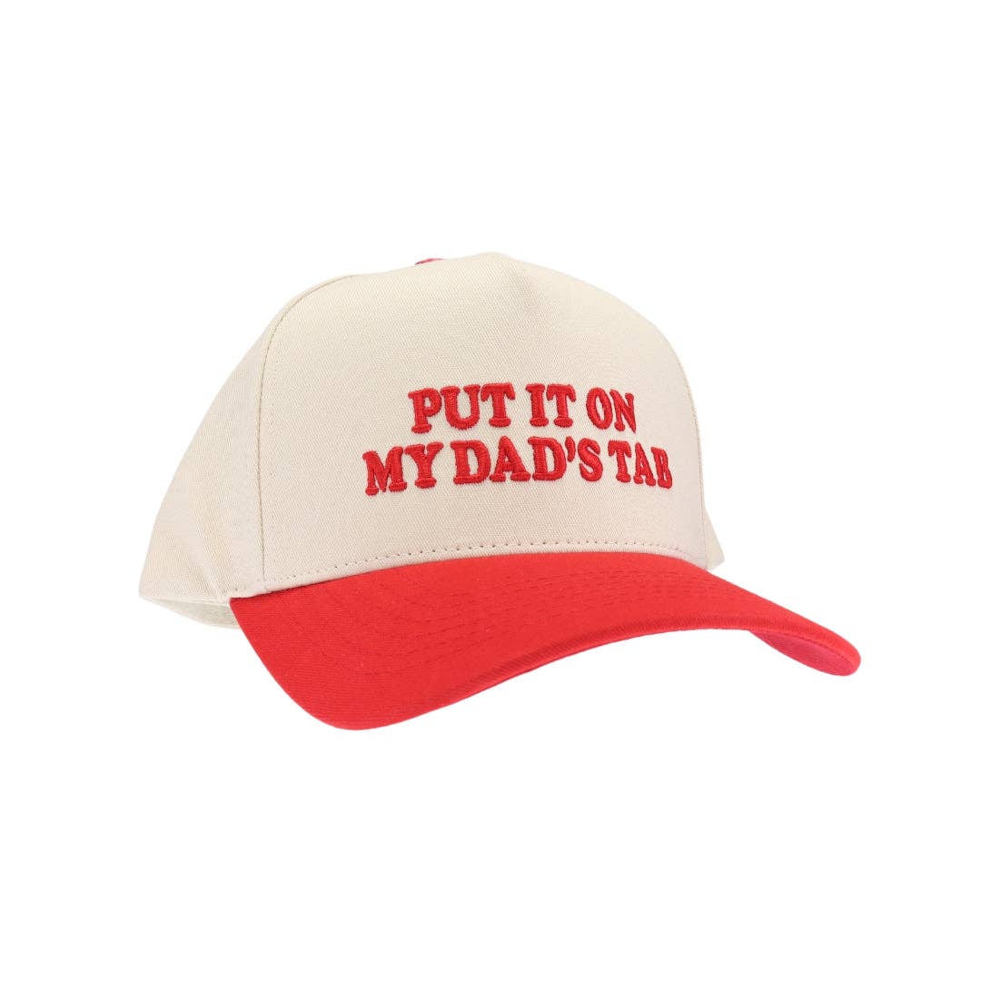 Put It On My Dad's Tab Trucker Hat