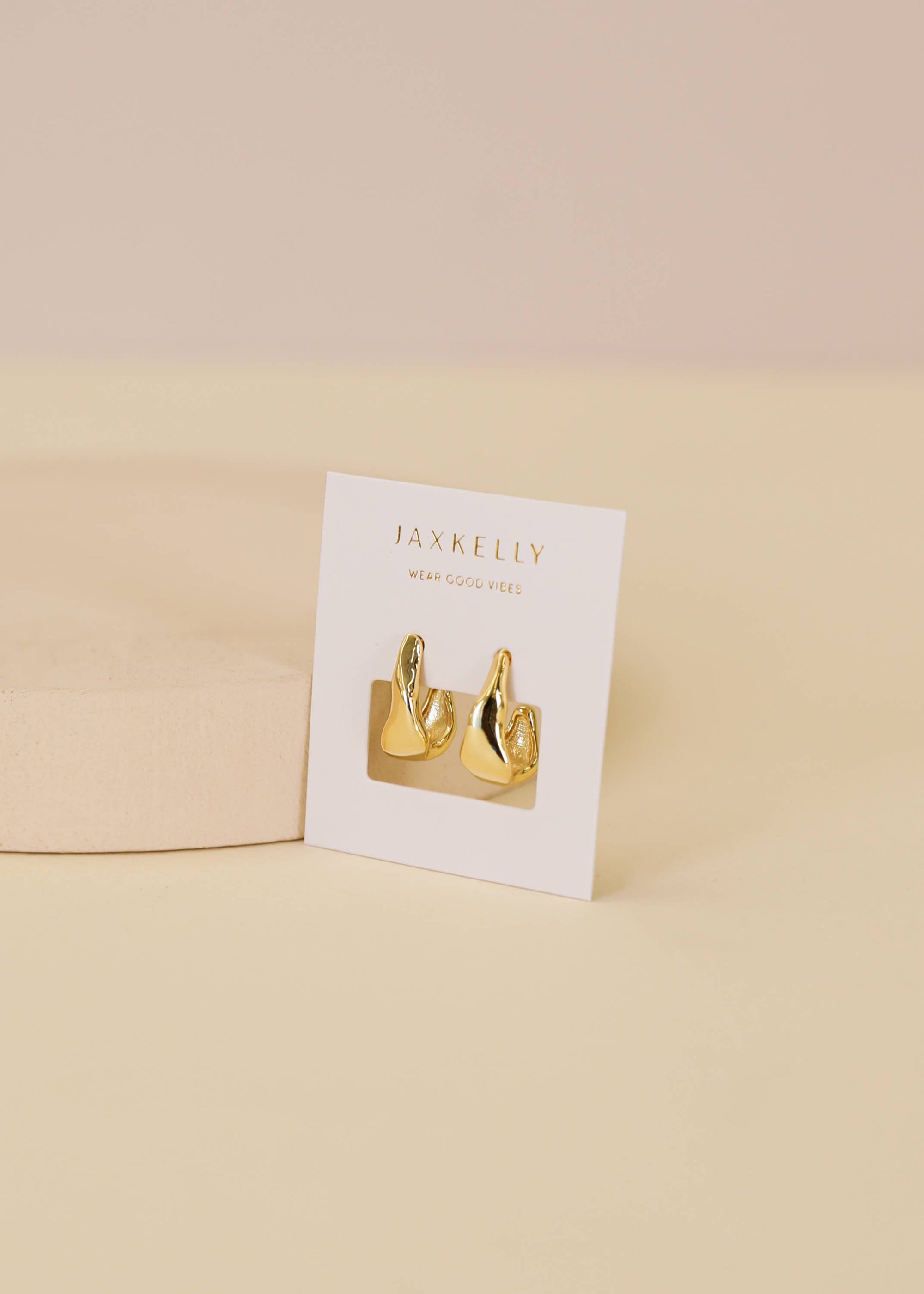 Ripple Gold Earrings