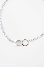 Circle Link Silver Necklace