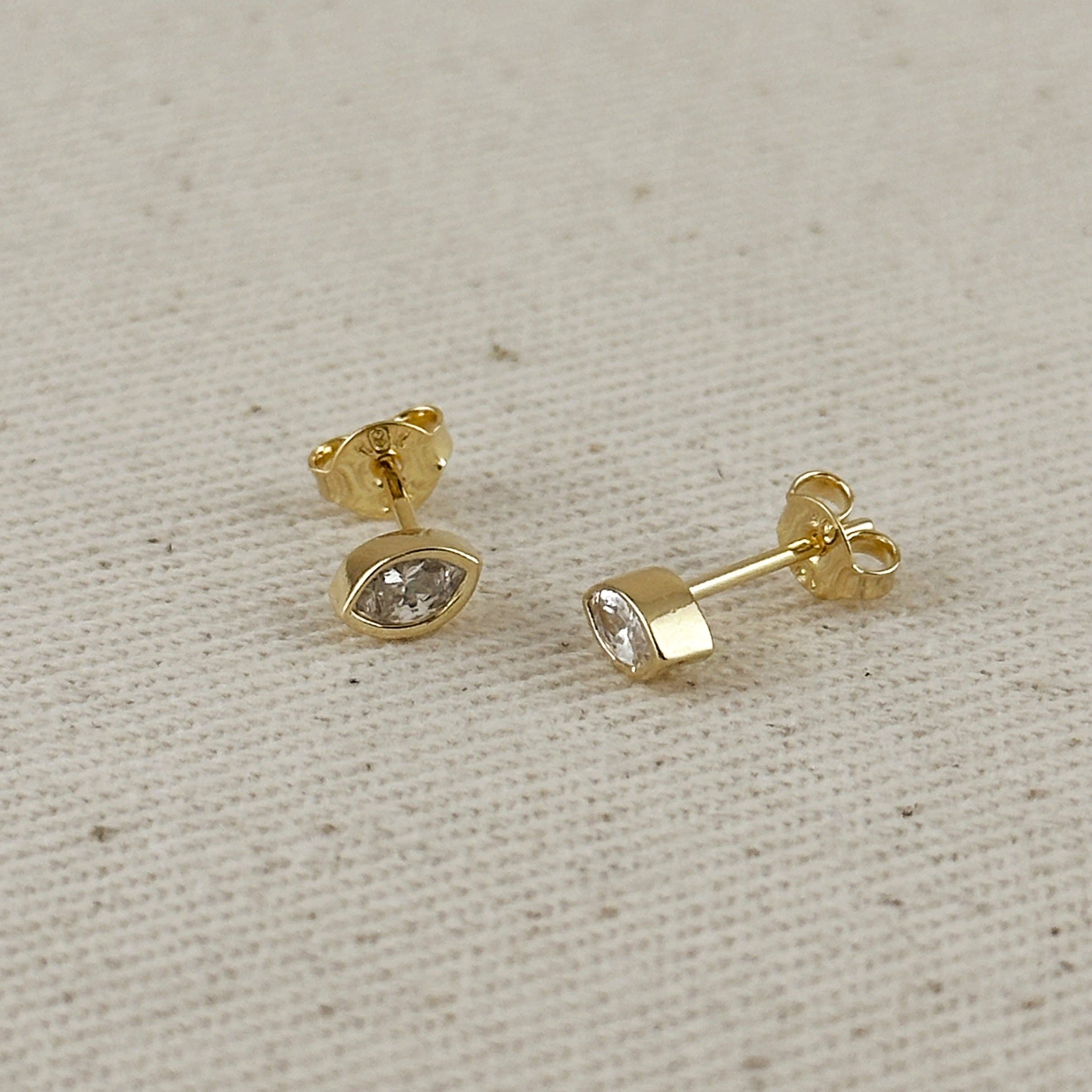 Ellipse Stud Earrings
