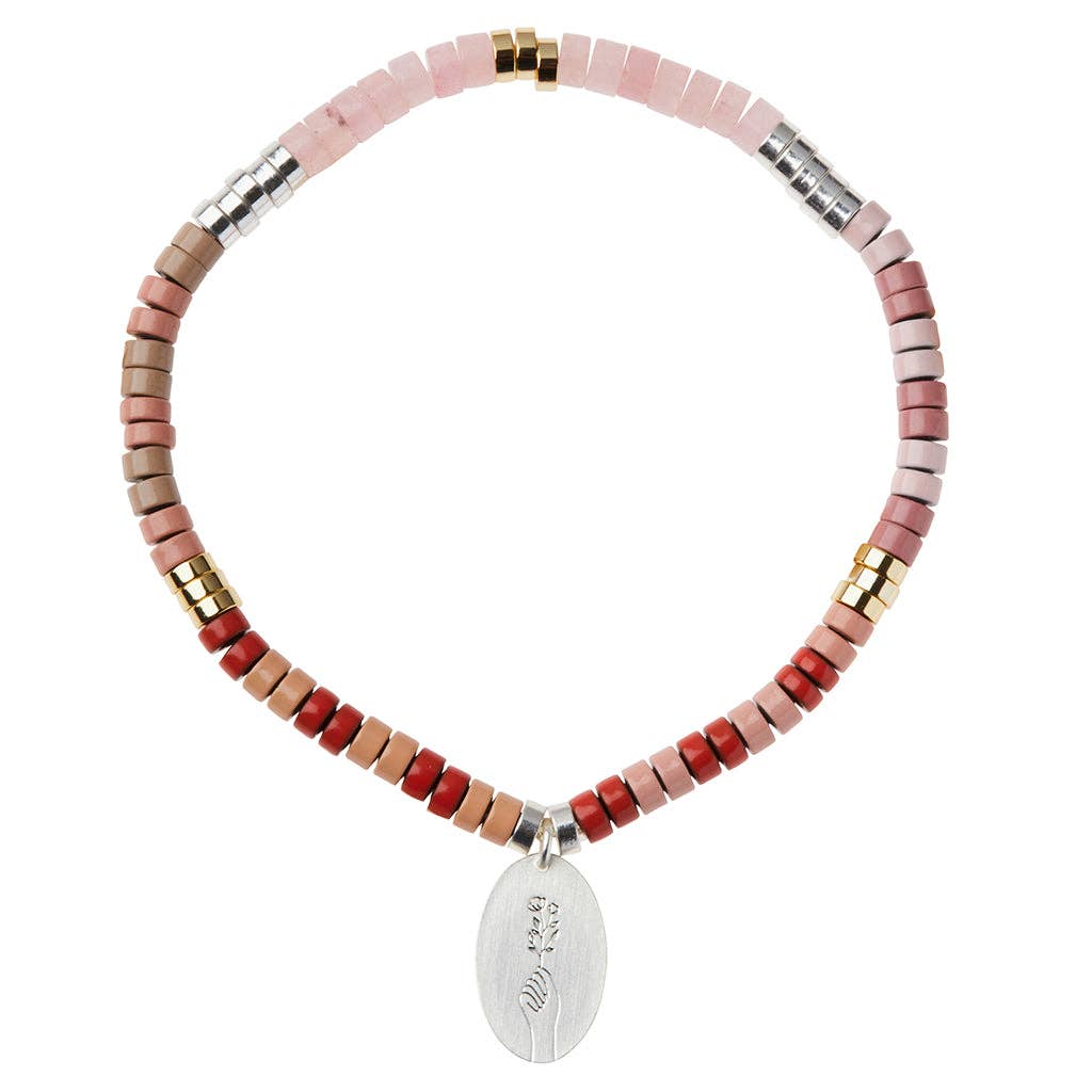 Rose Quartz Intention Charm Bracelet