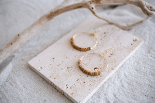 Gemstone Hoop Earrings