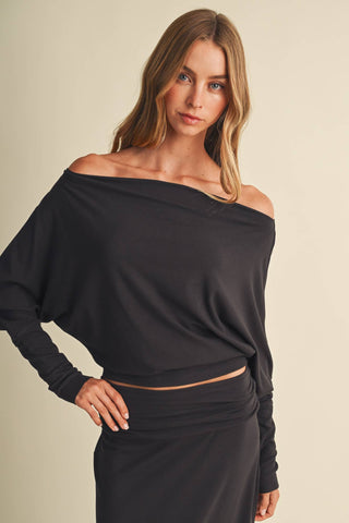 High-Density Jersey Dolman Sleeve Pullover