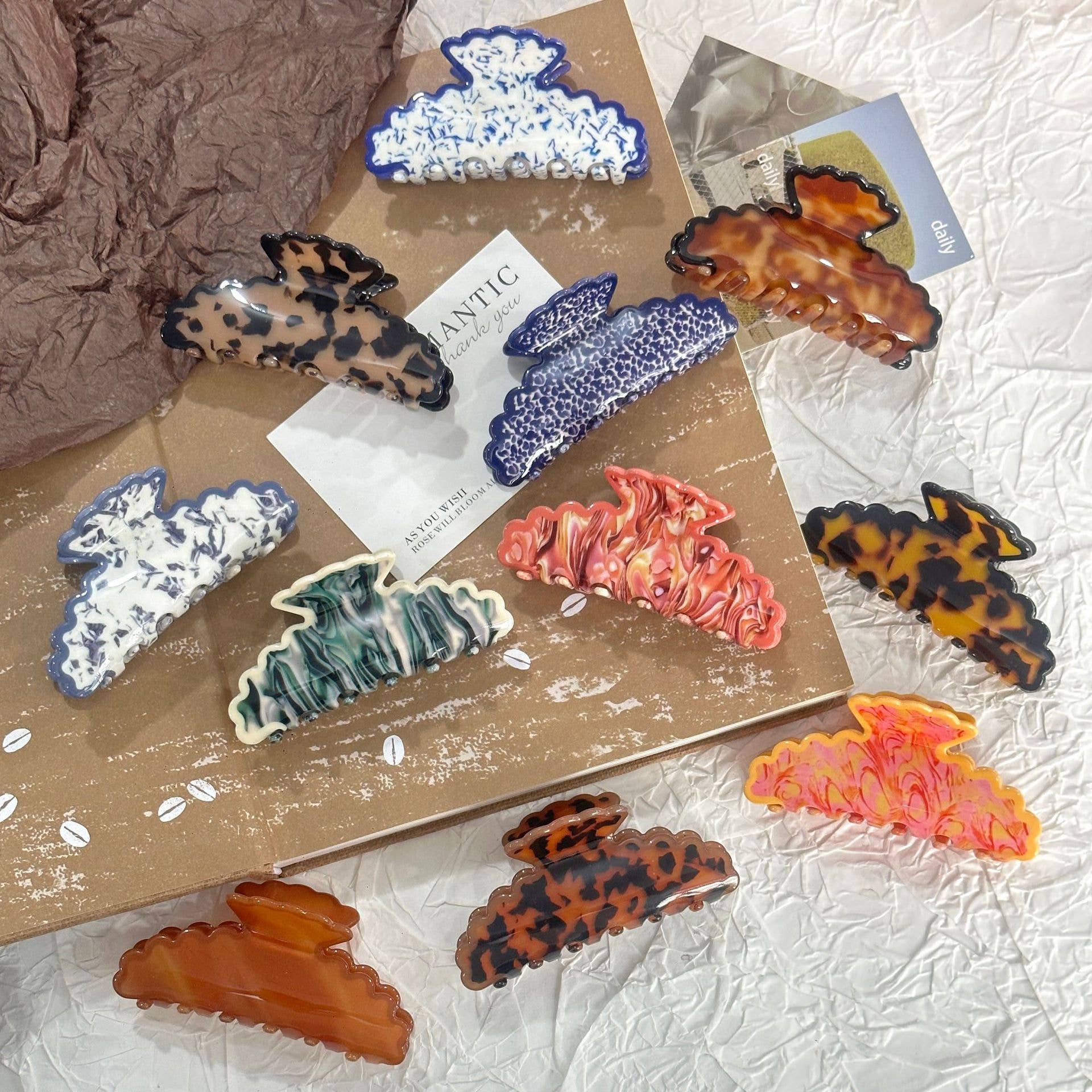 Blue Pebble Hair Clip