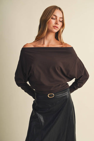 High-Density Jersey Dolman Sleeve Pullover