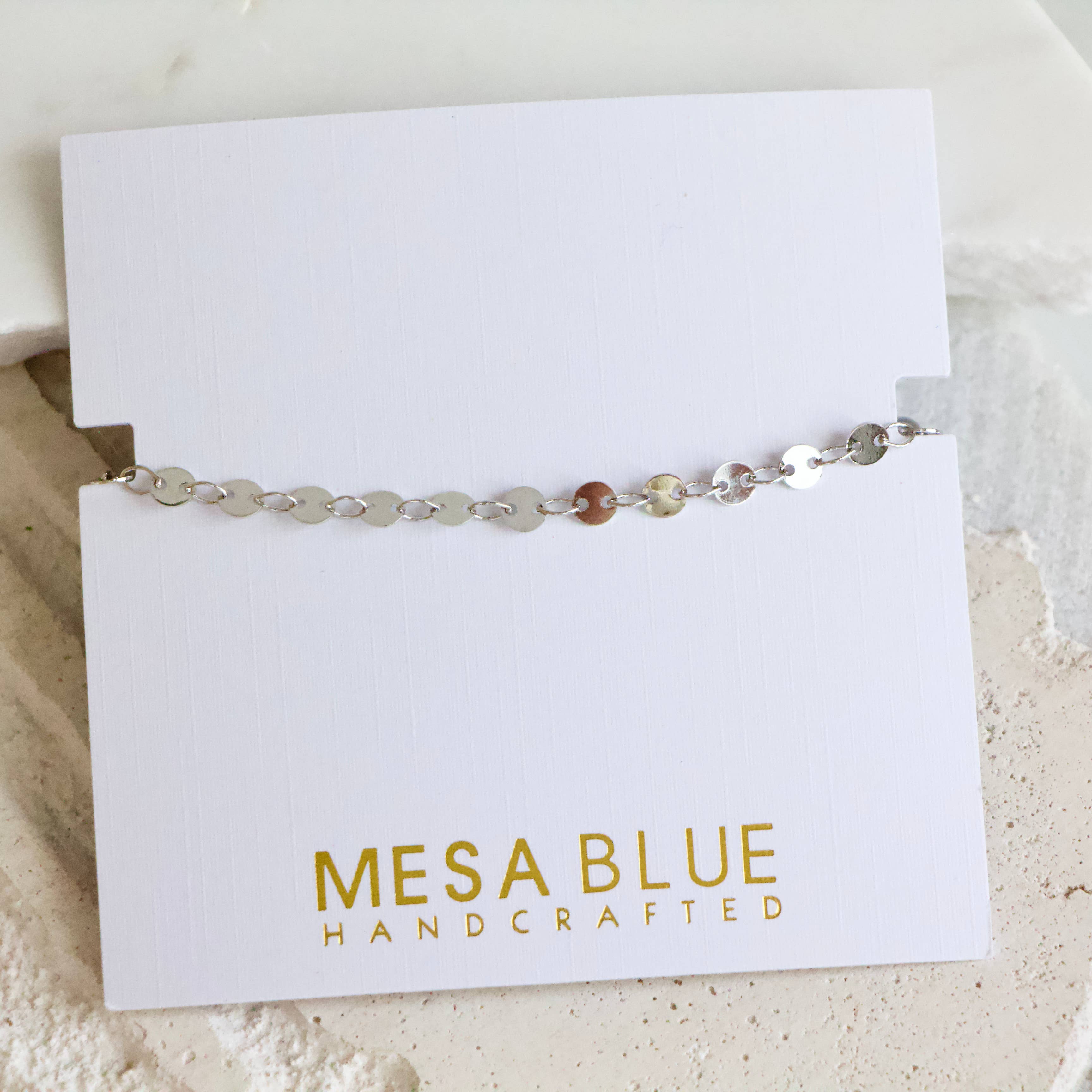 Silver Coin Chain Bracelet