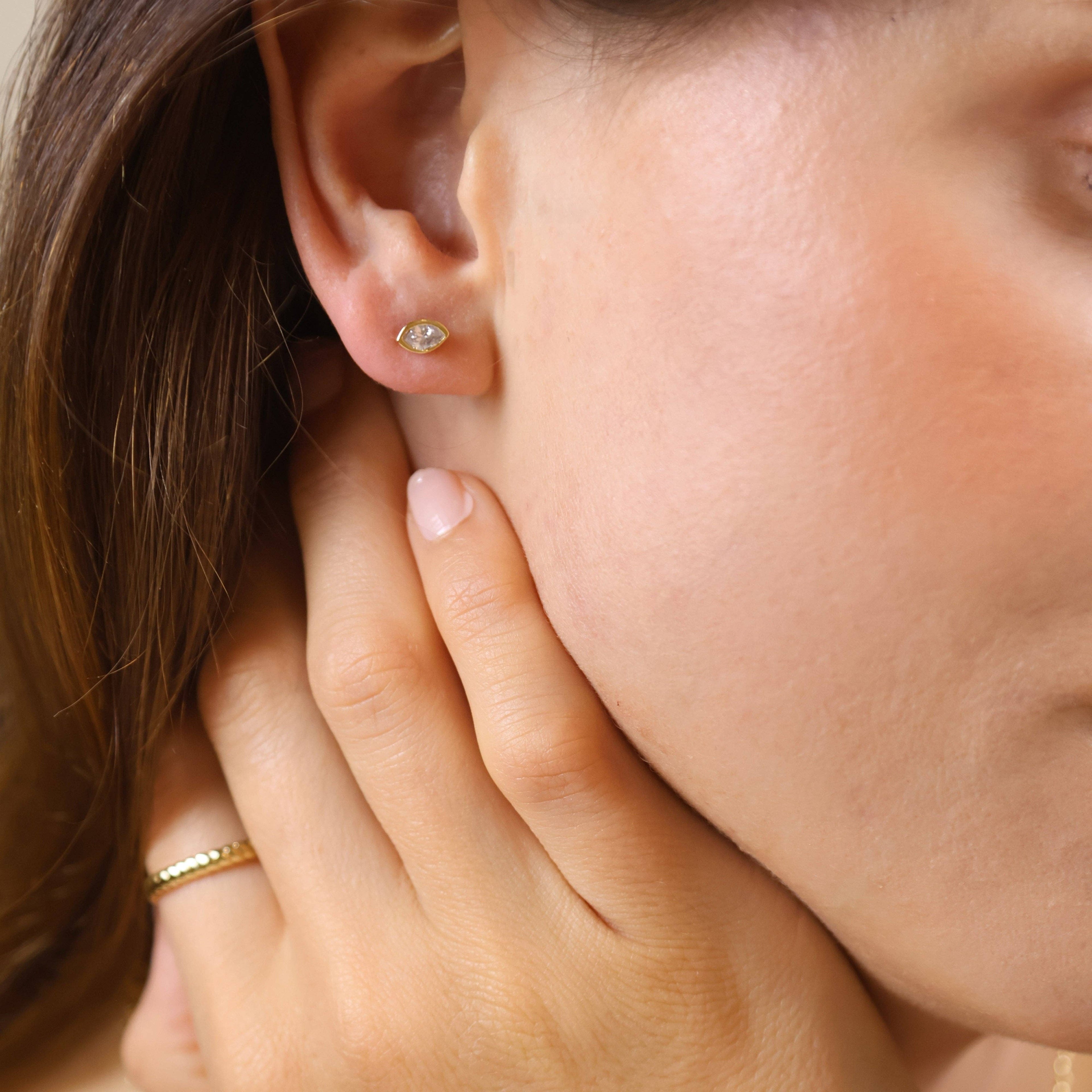 Ellipse Stud Earrings