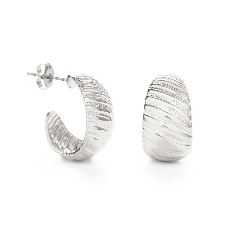 Vintage Shell Hoop Earrings