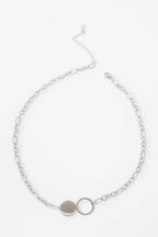 Circle Link Silver Necklace