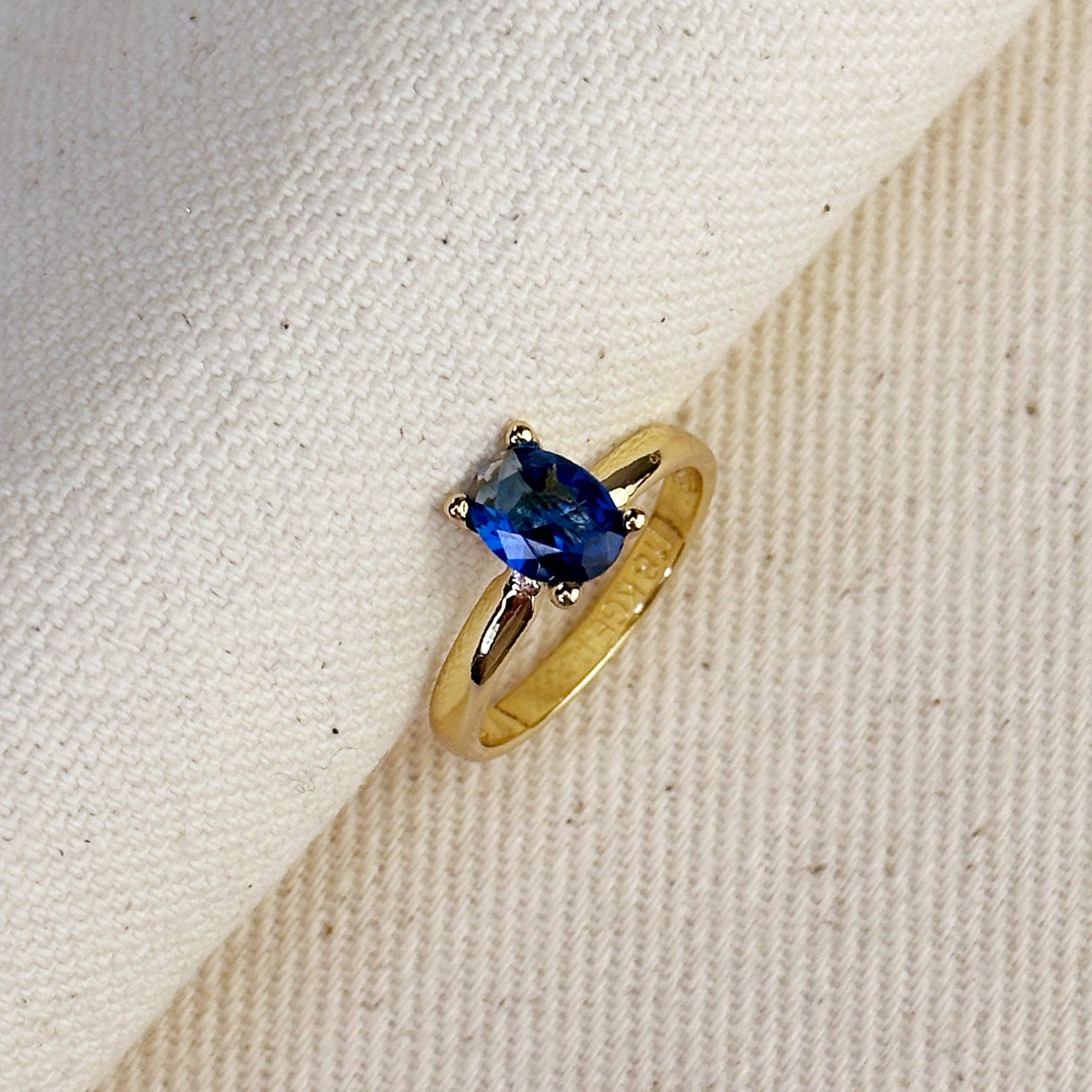 Royal Blue Solitaire Ring