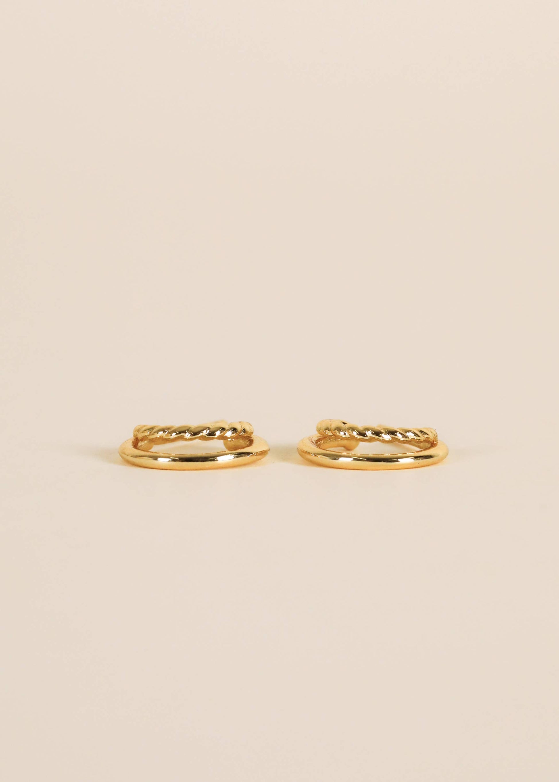 Double Gold Hoops