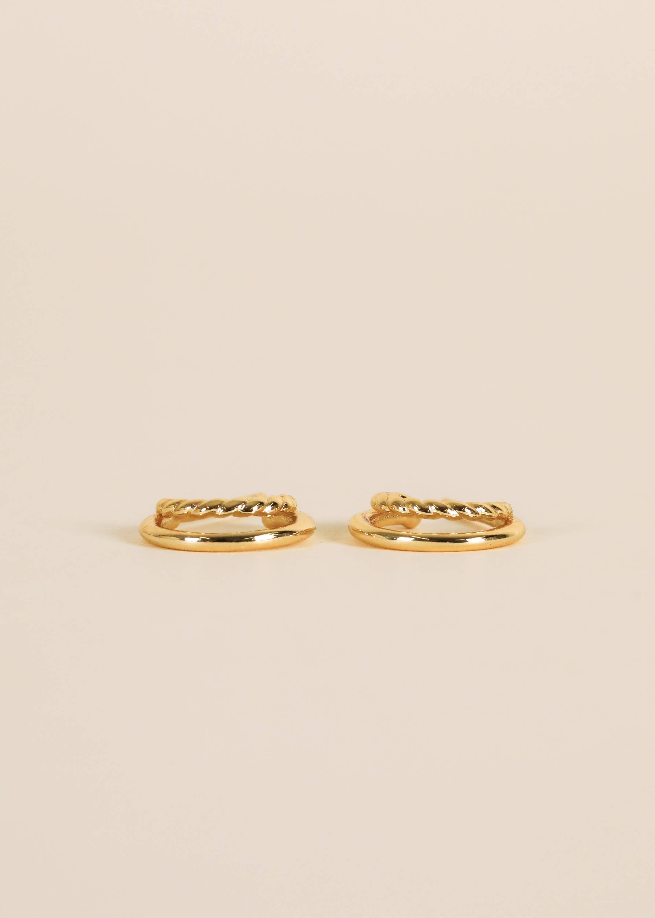 Double Gold Hoops
