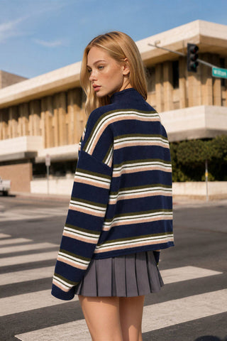Striped Classic Cardigan