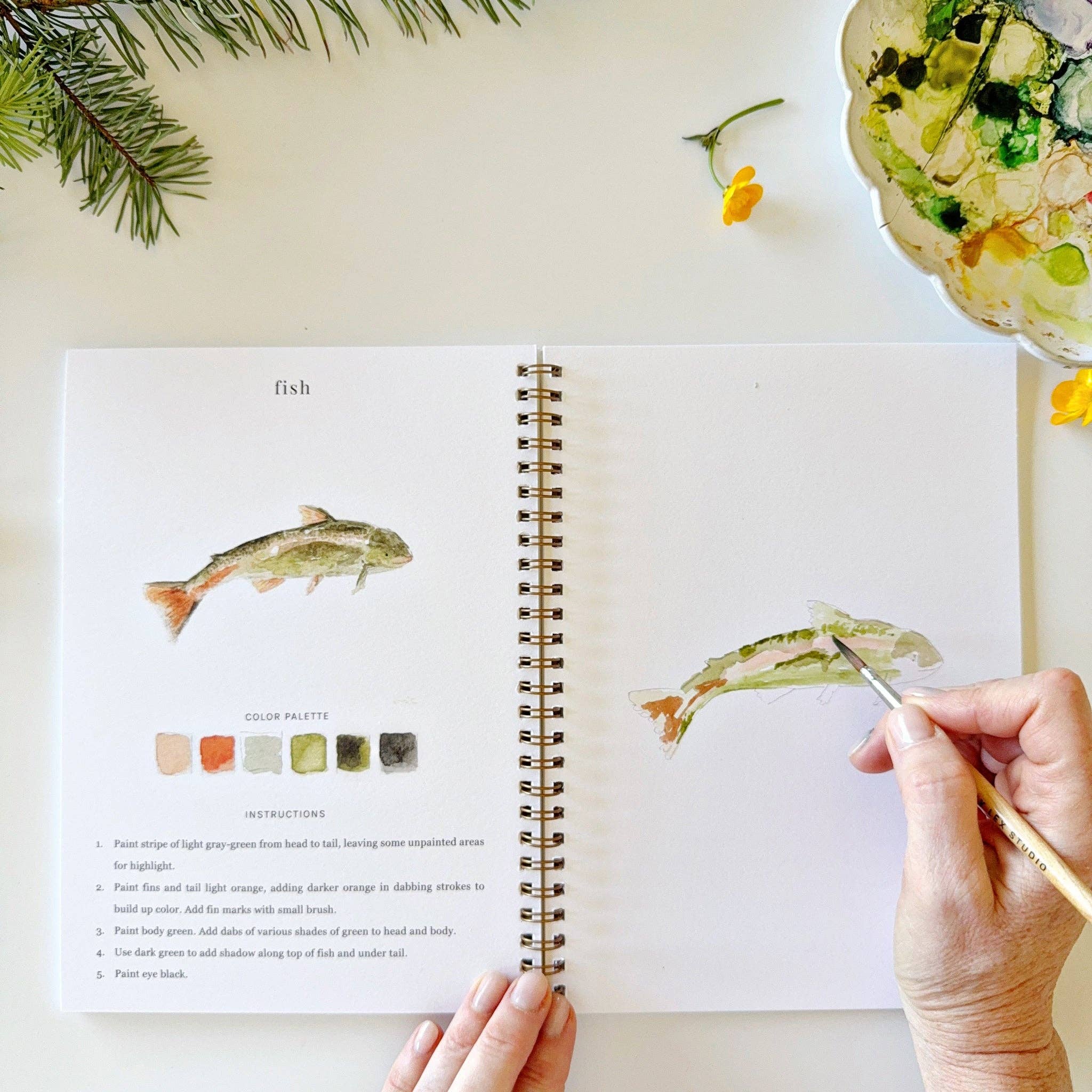 Camping Watercolor Book