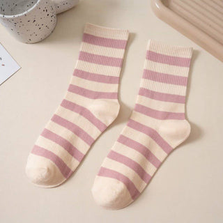 Horizontal Striped Crew Sock