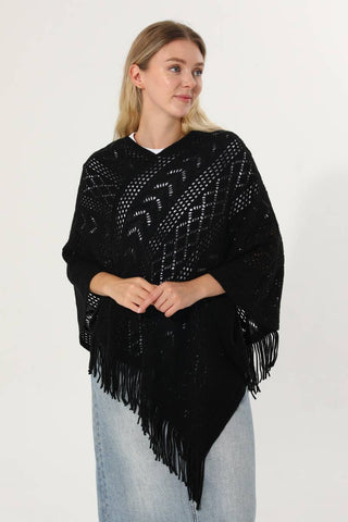 Autumn Tassel Poncho