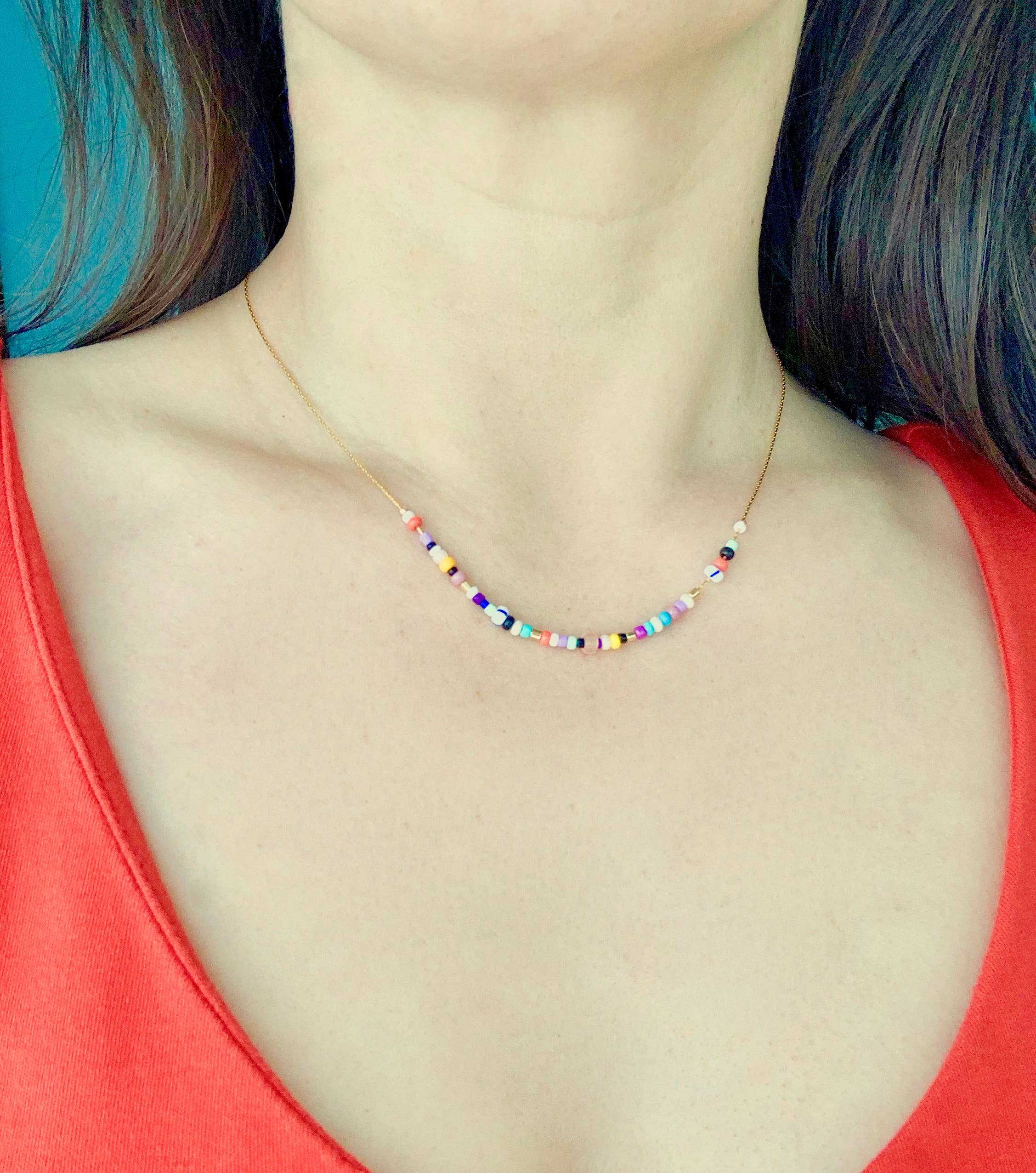Colorful Seed Bead Necklace
