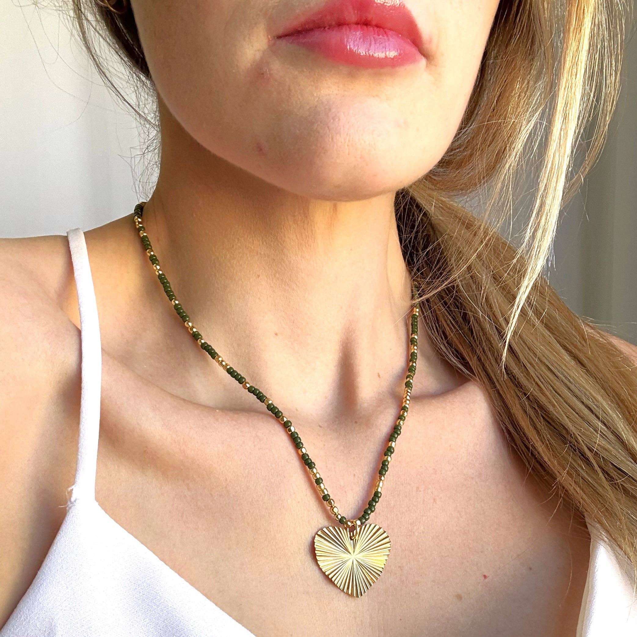The Beaded Heart Necklace