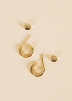 Double Gold Hoops