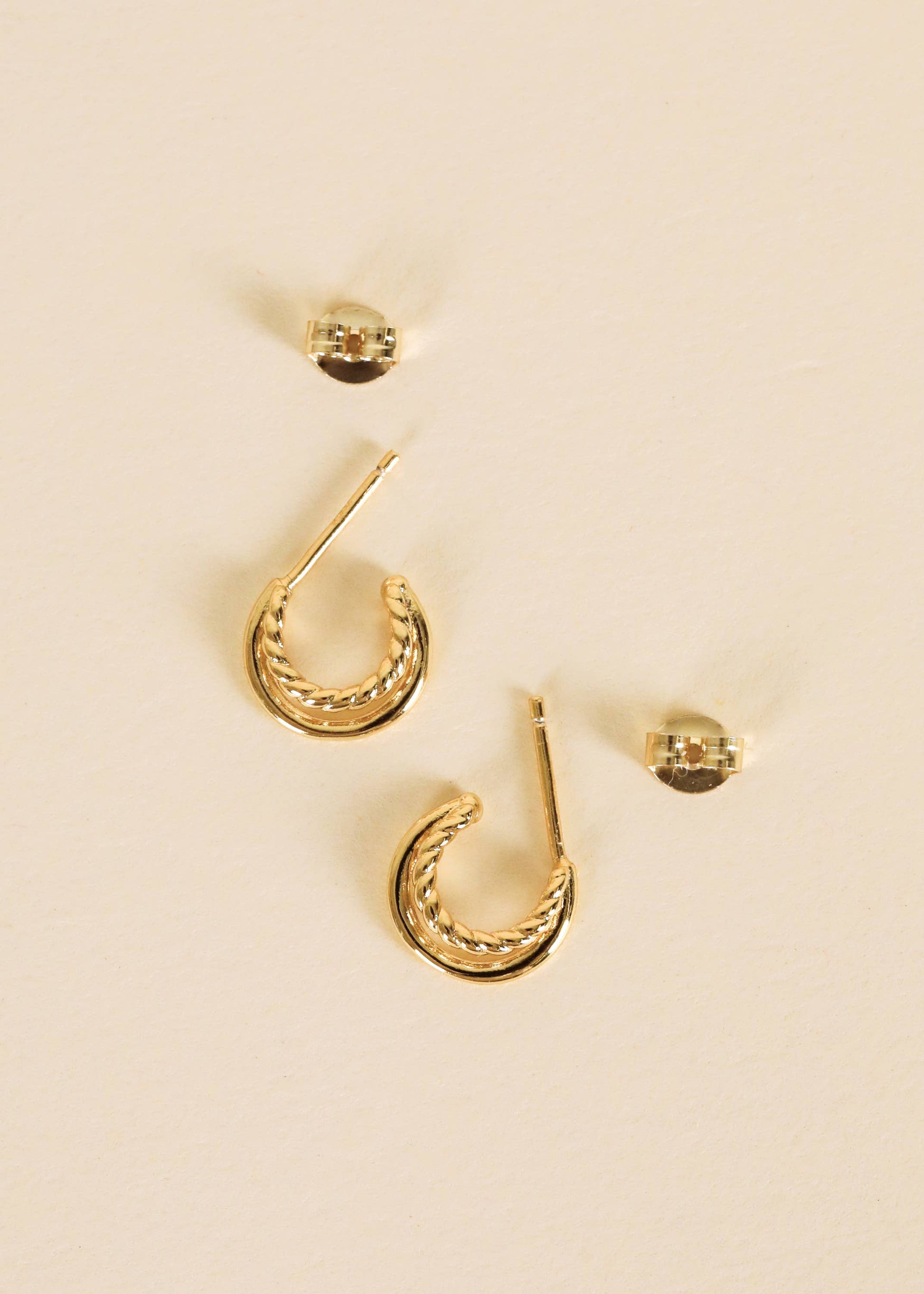 Double Gold Hoops