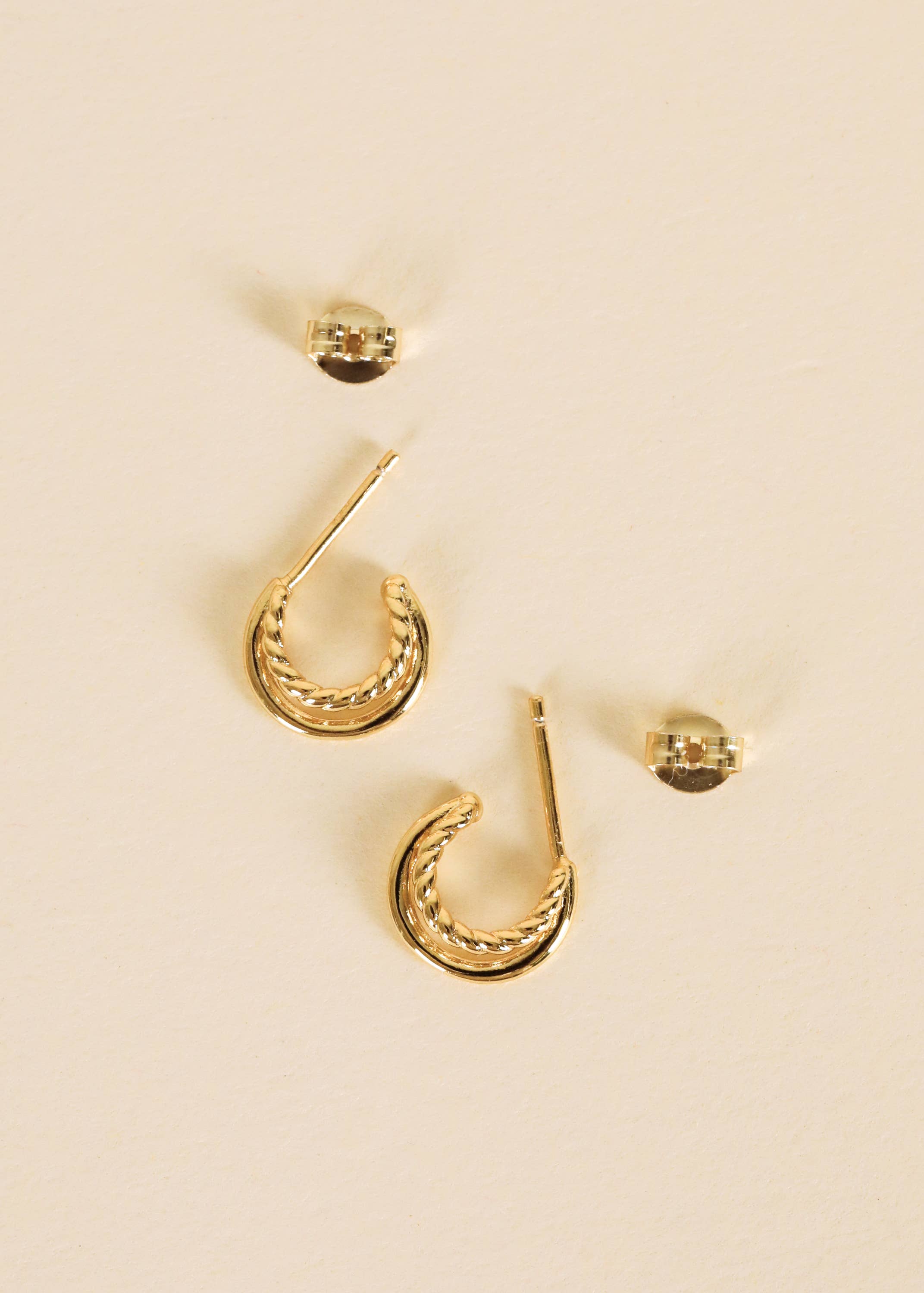 Double Gold Hoops