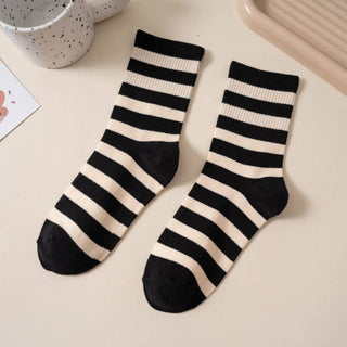 Horizontal Striped Crew Sock