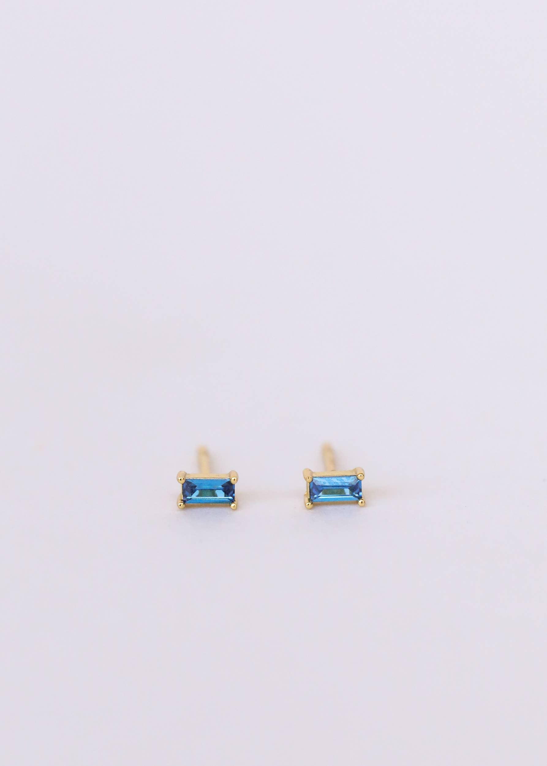 Sapphire Gold Studs