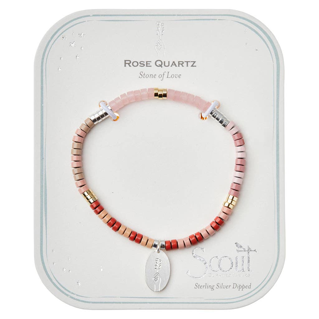 Rose Quartz Intention Charm Bracelet