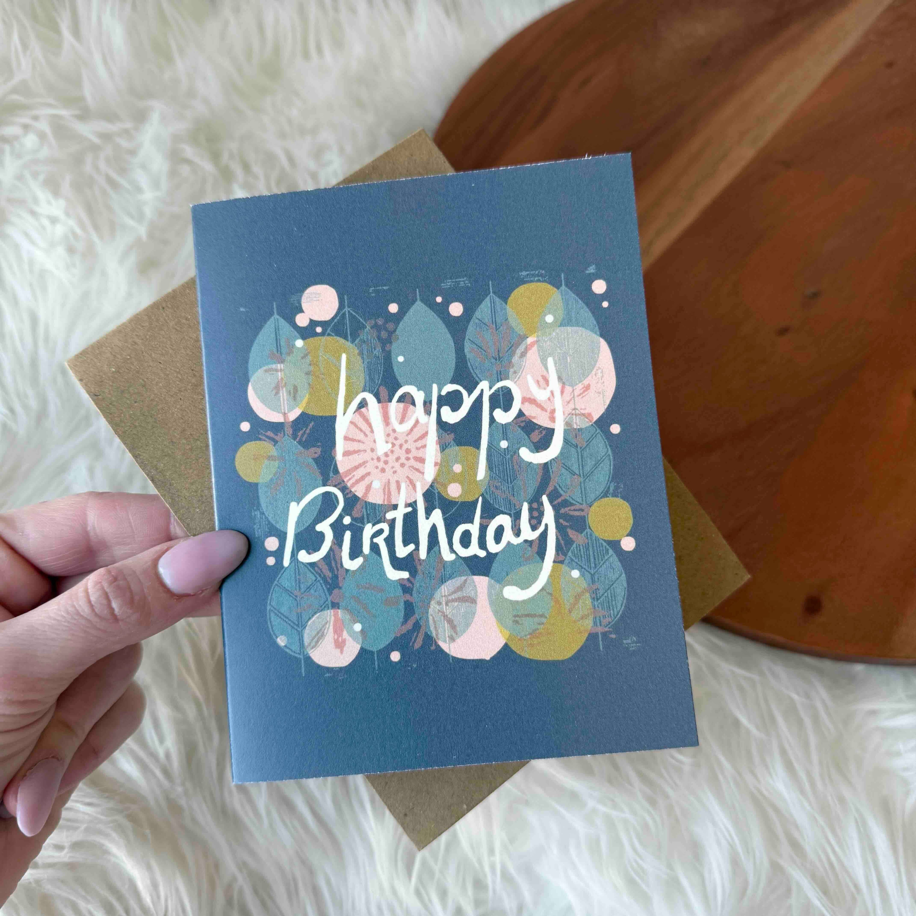 "Happy Birthday" Fall Greeting Card