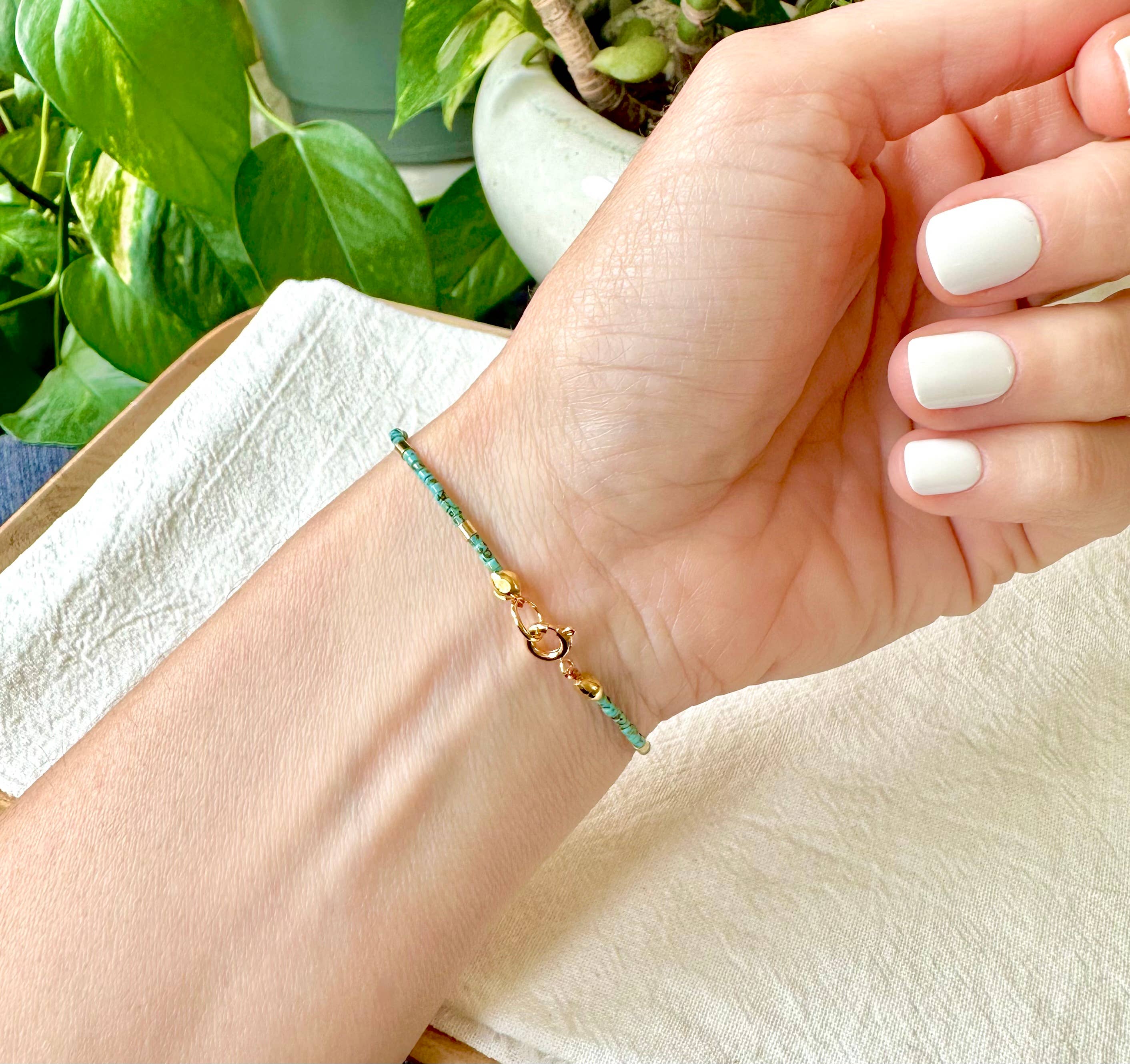 Colorful Gold Bar Bracelet