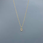 Mini Halo Teardrop Necklace