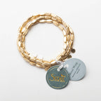 Gold Rose Quartz Metal Wrap