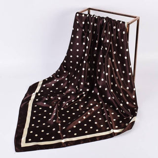 Polka Dot Large Silk Scarf