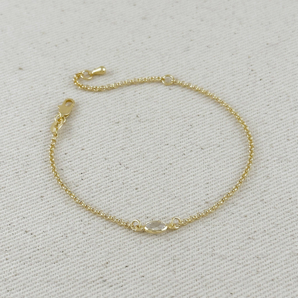 Solitaire Gold  Bracelet