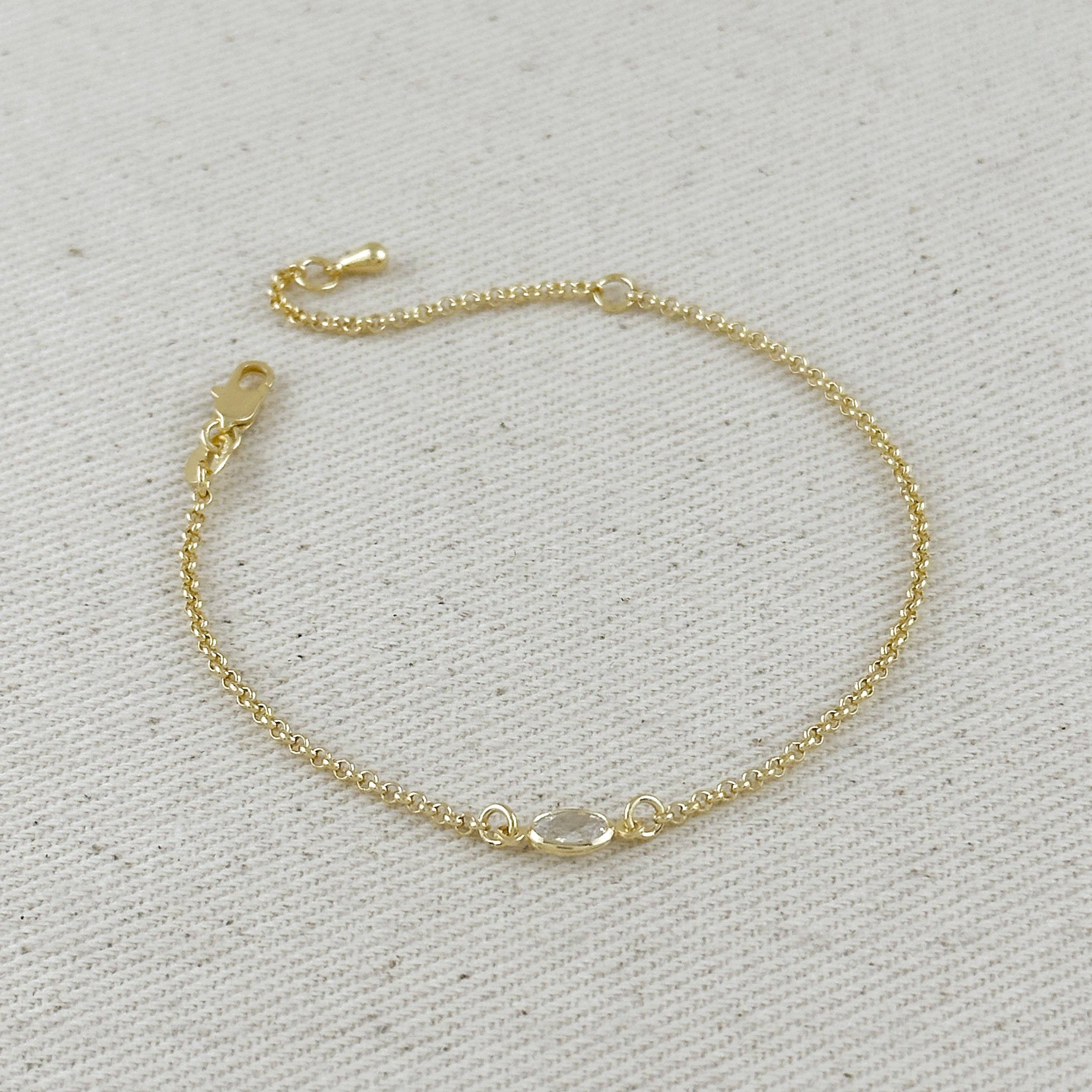 Solitaire Gold  Bracelet