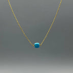 Tiny Square Stone Necklace