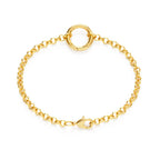 Rolo Chain with Charm Holder Clasp Bracelet