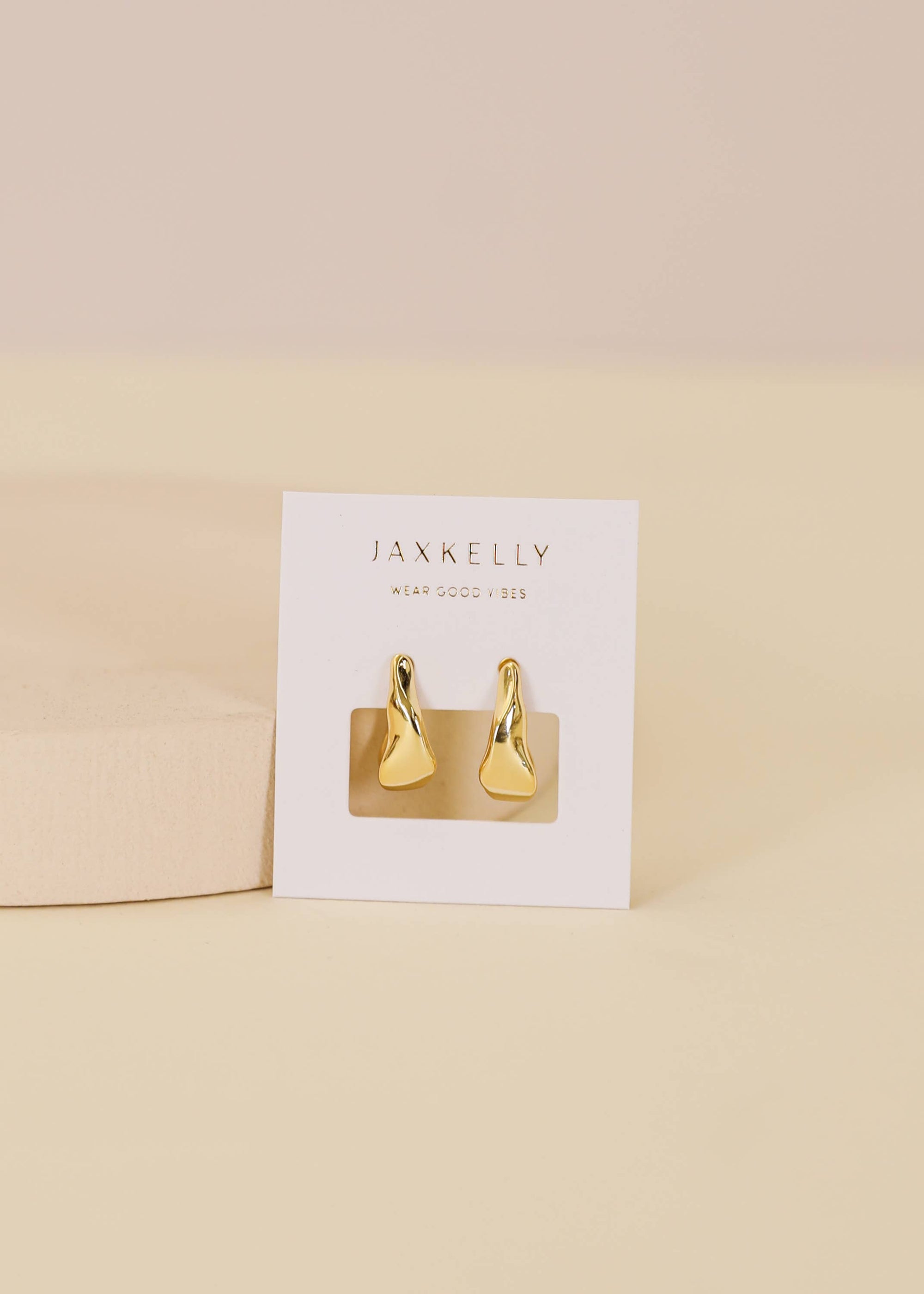 Ripple Gold Earrings