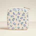 Blue Flower Pattern Jewelry Box -Travel Size