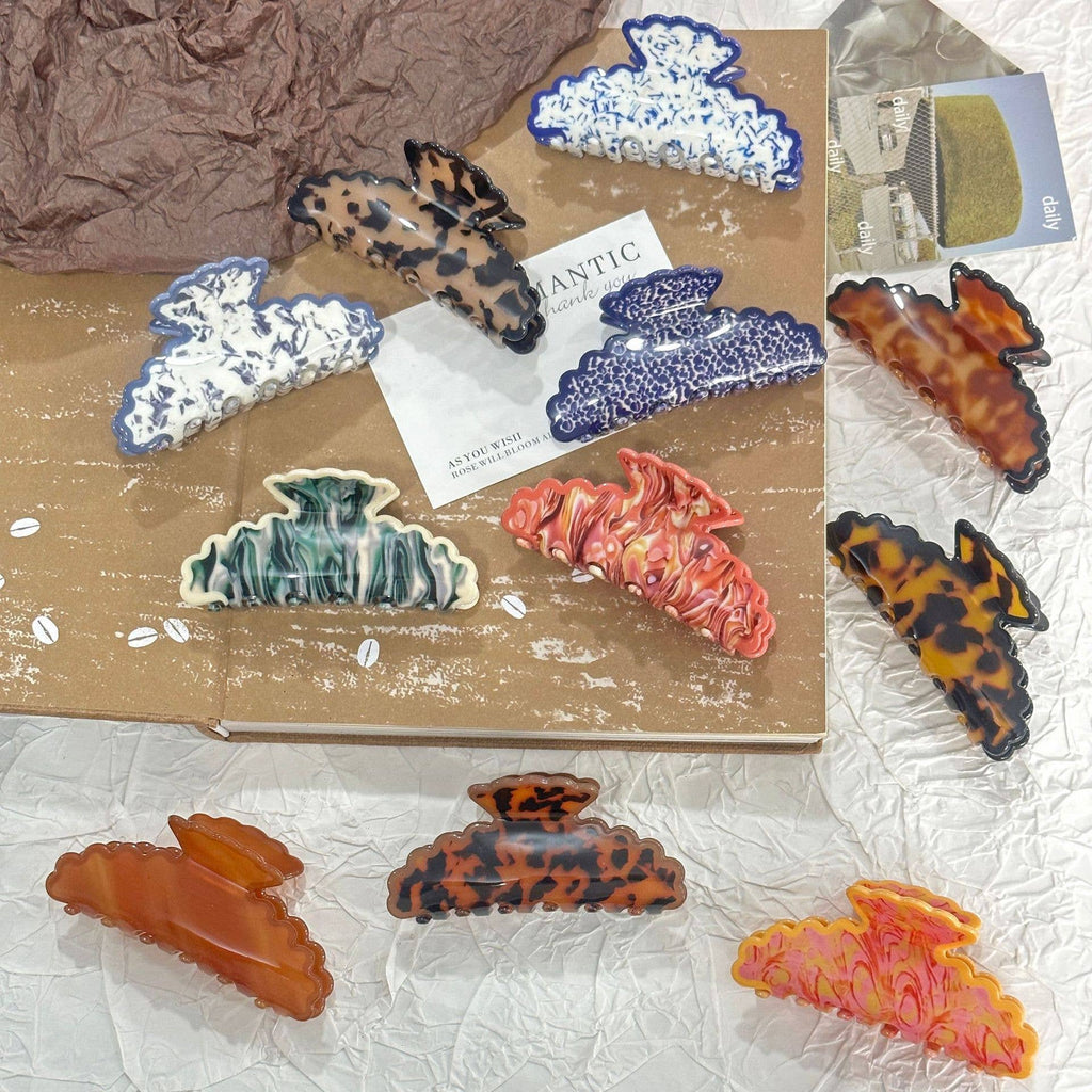 Blue Pebble Hair Clip